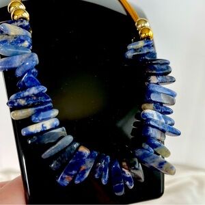 Vintage Sodalite, Natural Stone Necklace